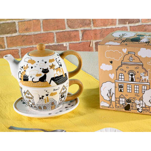 Set ceasca, ceainic  17,5 x 11,5 x 16 H, Ø 11,5 x 6,5 H 