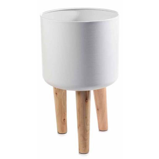 Set 2 ghivece flori alb natur 28x42.5 cm, 24.5x41.5 cm