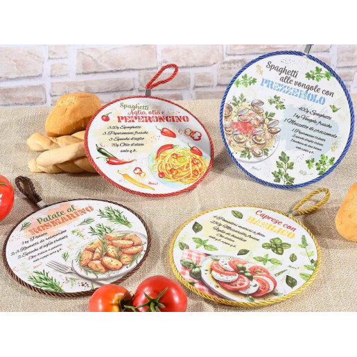 Suport vase fierbinti ceramica multicolora 19 cm