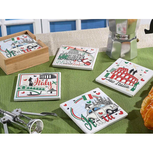 Set 12 suporturi pahare 10 x 10 H