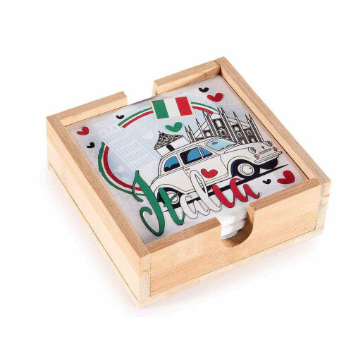 Set 12 suporturi pahare 10 x 10 H