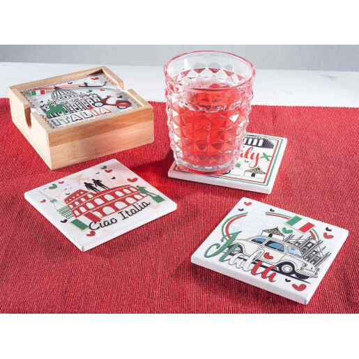 Set 12 suporturi pahare 10 x 10 H