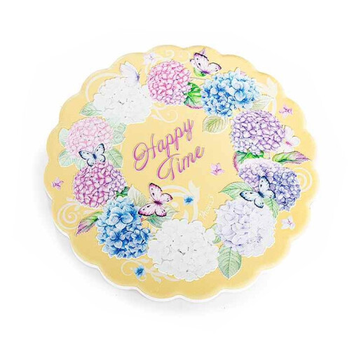 Set 4 suporturi vase fierbinti pluta ceramica multicolora Hortensii Ø 18 cm