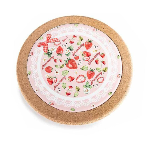Suport vase fierbinti pluta ceramica multicolora Capsuni Ø 20 cm