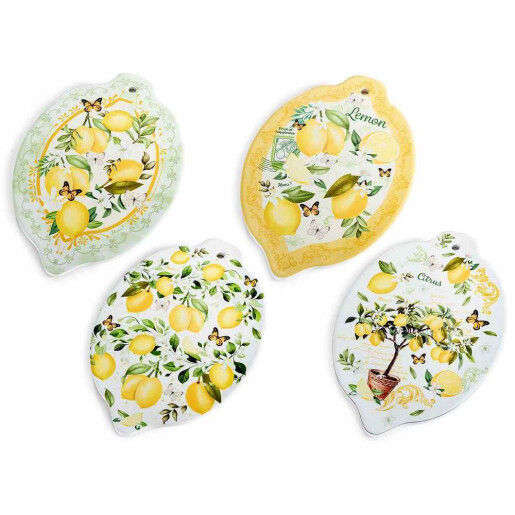Set 4 suporturi vase fierbinti pluta ceramica multicolora Lamai cm 15 x 21,5 H