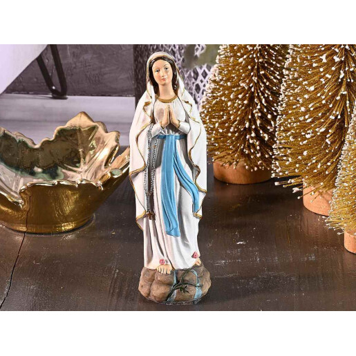 Figurina Fecioara Maria polirasina multicolora cm 4 x 3,5 x 13 H