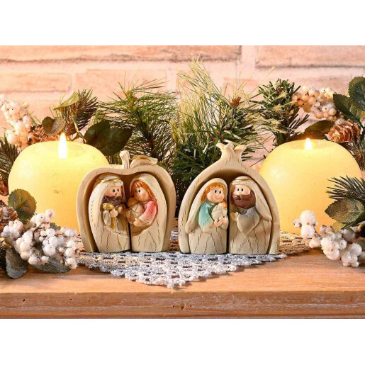 Figurine religioase polirasina multicolora cm 7 x 3,5 x 7,5 H