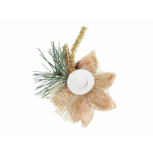 Set 2 Craciunite artificiale textil multicolor Ø cm 6,5 cm