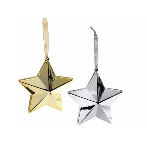 Set 2 ornamente brad Craciun 10x4x10 cm