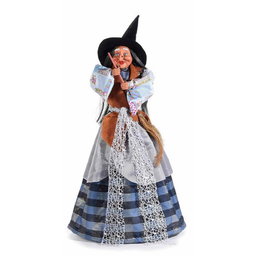Set 2 figurine Vrajitoare Befana polirasina textil multicolor Ø37x79H