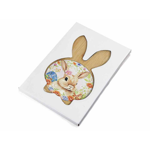 Set 4 suporturi Paste vase fierbinti ceramica lemn multicolor cm 14,5 x 25 H