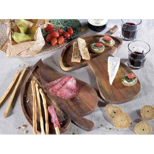 Set 2 tavi decorative lemn maro cm 27 x 35 H, 25 x 35 H