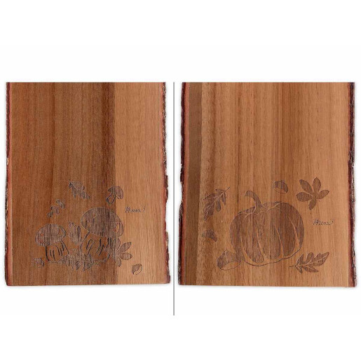 Set 2 platouri servire lemn maro 15,5 x 42 H, 14,5 x 35 H