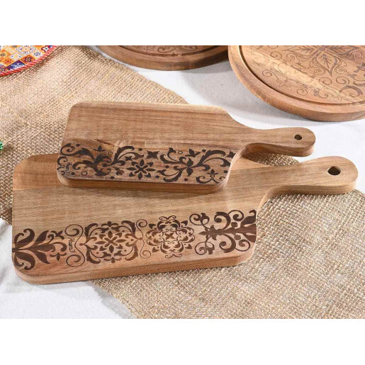 Set 2 platouri servire lemn 18,5 x 40 H, 14 x 30 H