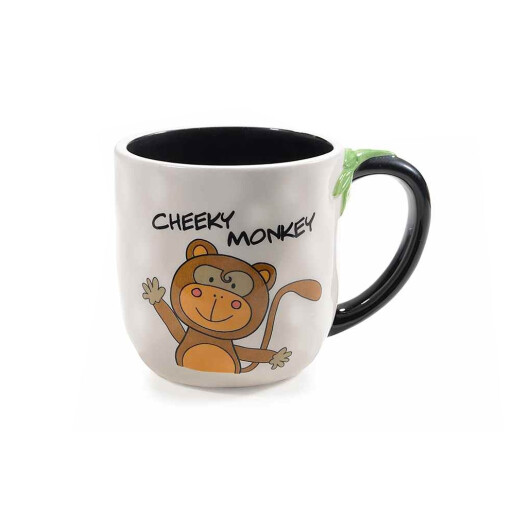 Cana ceramica multicolora Maimutica Ø 9,5 cm x 9,5 H, 480 ml