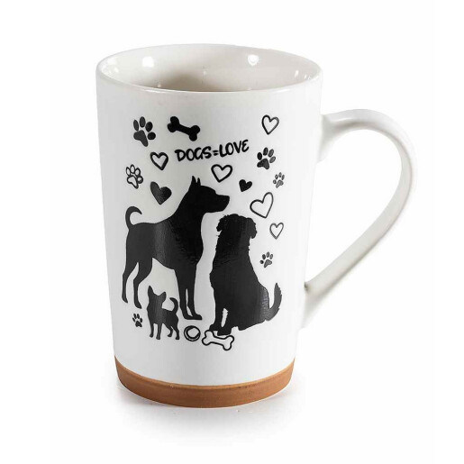 Set 2 cani portelan multicolor Catelus Ø 8,5 cm x 12 H, 380 ml