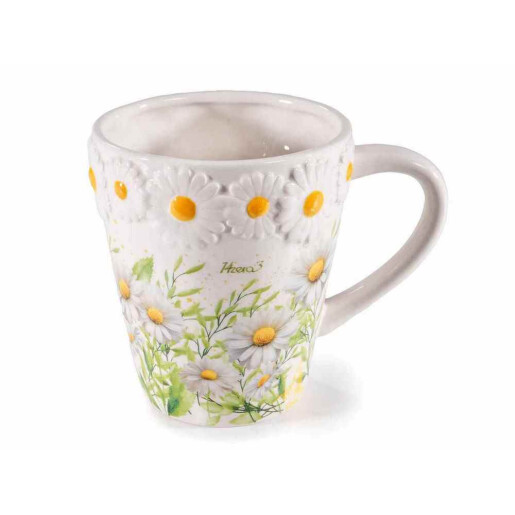 Cana ceramica multicolora Margarete  Ø 10 cm x 11,5 H, 480 ml