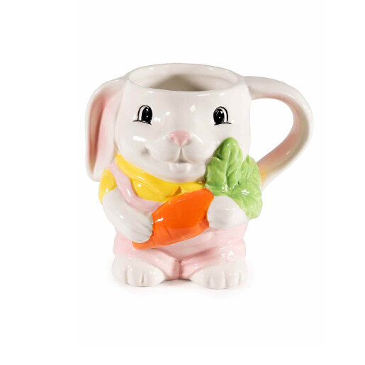 Cana Iepuras ceramica multicolora Ø 9 cm x 12 H, 350 ml