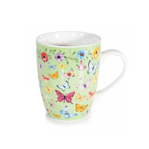 Cana portelan in cutie cadou Fluturasi Ø 8,5 cm x 10,5 H, 350 ml