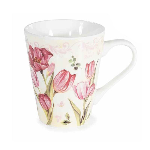 Cana portelan multicolor Flower Ø 8,5 cm x 10 H, 280 ml