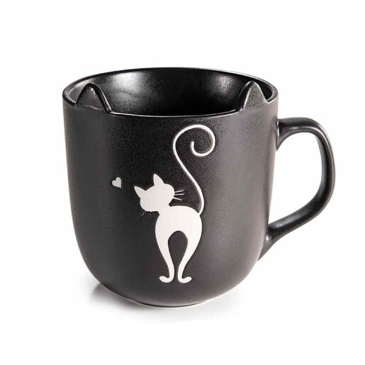 Set 8 cani portelan Pisicute 9x10 cm, 400 ml