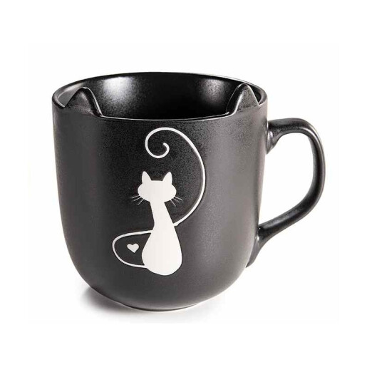 Set 8 cani portelan Pisicute 9x10 cm, 400 ml