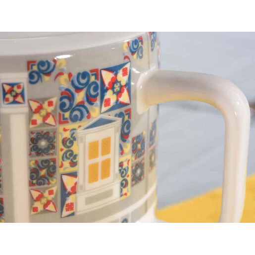 Set 2 ceainice, 4 cesti portelan multicolor 14.5x8.5x20.5 cm, 320 ml, 190 ml