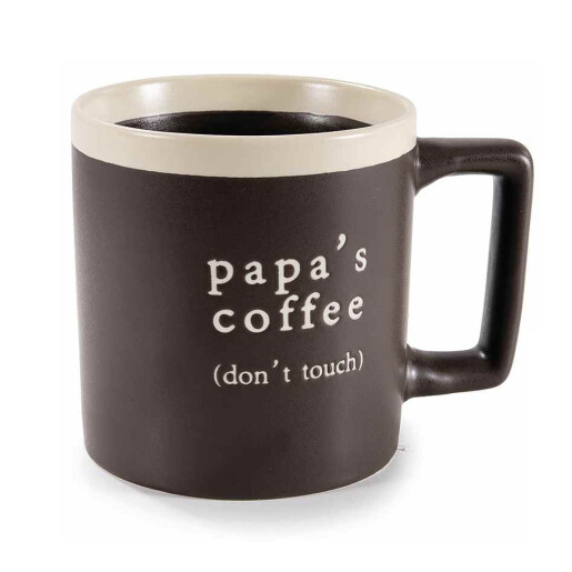 Set 2 cani portelan maro crem Mama's, Papa's Coffee  Ø 9 cm x 9,5 H, 400 ml