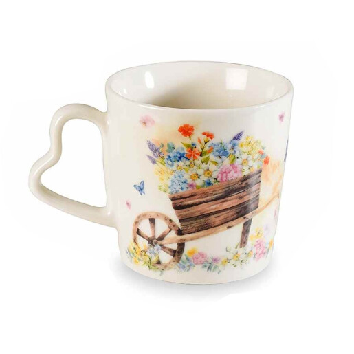 Cana portelan Flori de Camp 9.5x9 cm, 350 ml