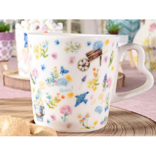 Set 3 cani portelan Flori de Camp 9.5x9 cm, 350 ml