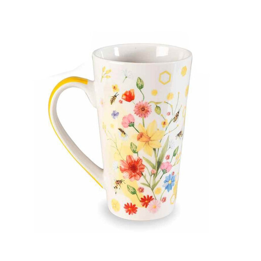 Set 8 cani portelan Bee Honey 9x15 cm, 500 ml