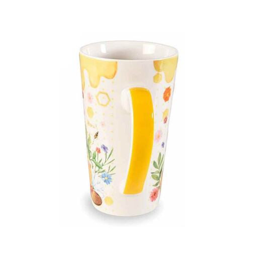 Cana portelan multicolor Honey 9x15 cm, 500 ml