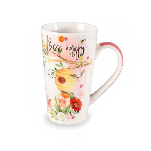 Set 4 cani portelan Bee Honey 9x15 cm, 500 ml