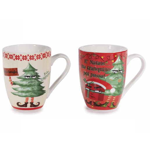 Set 8 cani Craciun portelan Village Ø 8 x 10,5 H, 300 ml