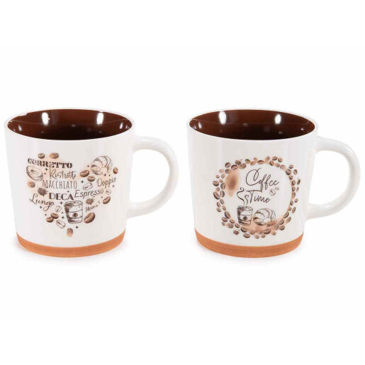 Set 2 cani ceramica multicolora  Ø 9,5 cm x 9 H, 350 ml