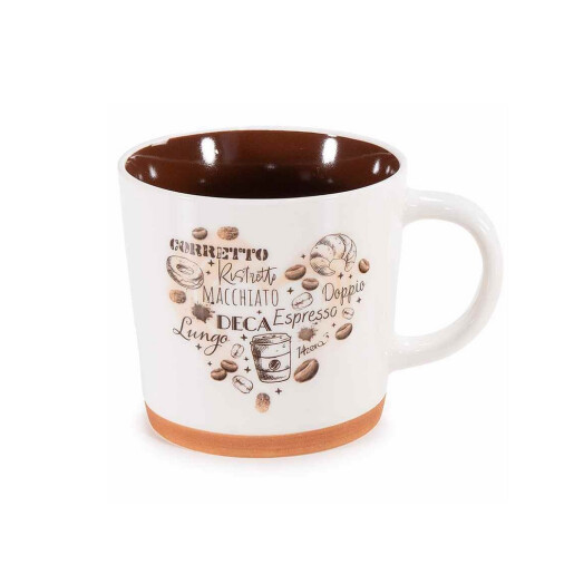 Set 4 cani ceramica multicolora  Ø 9,5 cm x 9 H, 350 ml