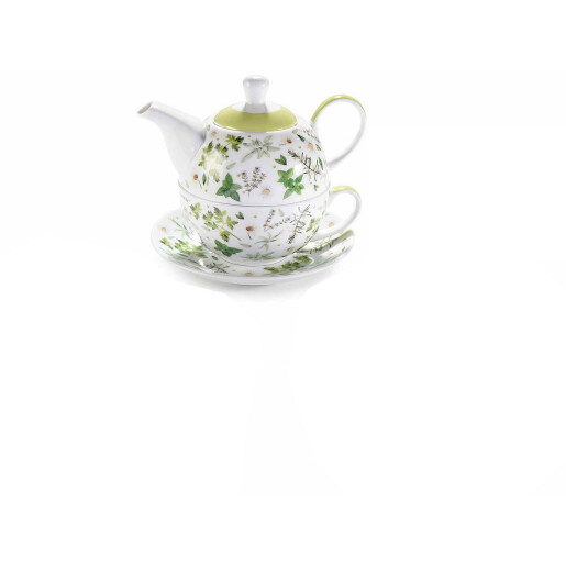 Set 3 ceainice, 3 cesti portelan multicolor 16x11x14 cm, 400 ml, 250 ml