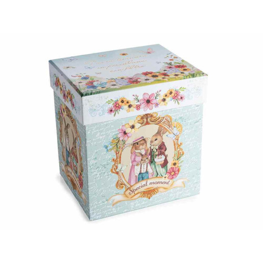 Set 4 cani Paste cu infuzor portelan multicolor Ø 8 cm x 10,5 H, 350 ml