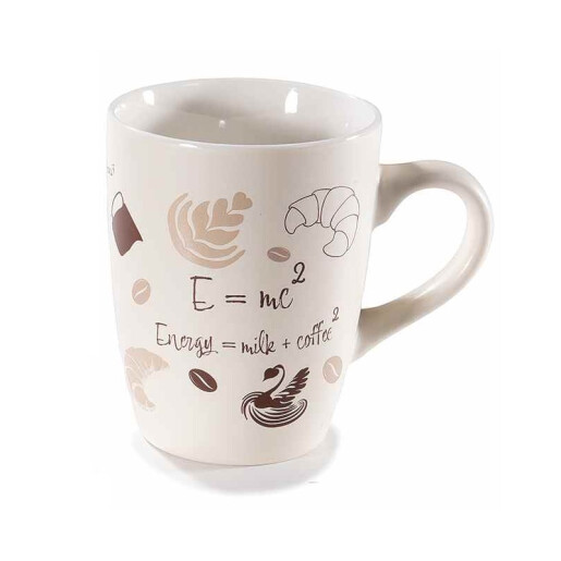 Set 3 cani portelan multicolor in cutii cadou Coffee Ø 8 cm x 10,5 H, 300 ml