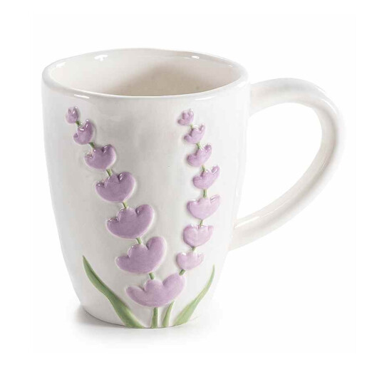 Set 2 cani ceramica multicolora Lavanda Ø 8,5 cm x 10 H, 300 ml