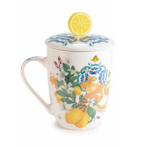 Cana portelan multicolor Agrumi Ø 8 cm x 10,5 H, 300 ml