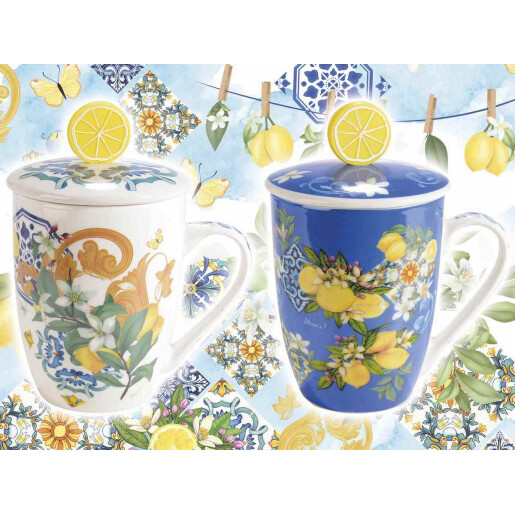 Set 2 cani portelan 8.5x10.5 cm, 300 ml