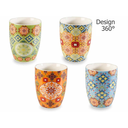 Set 8 cani portelan Maiolica 8.5x10.5 cm, 350 ml