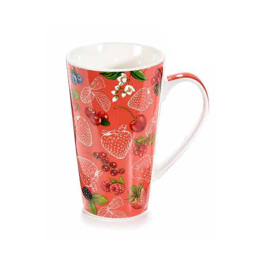 Set 8 cani portelan Fructe 9x15 cm, 500 ml