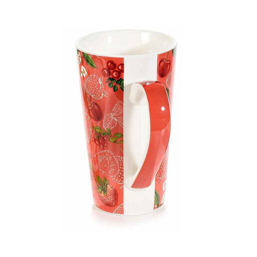 Set 8 cani portelan Fructe 9x15 cm, 500 ml