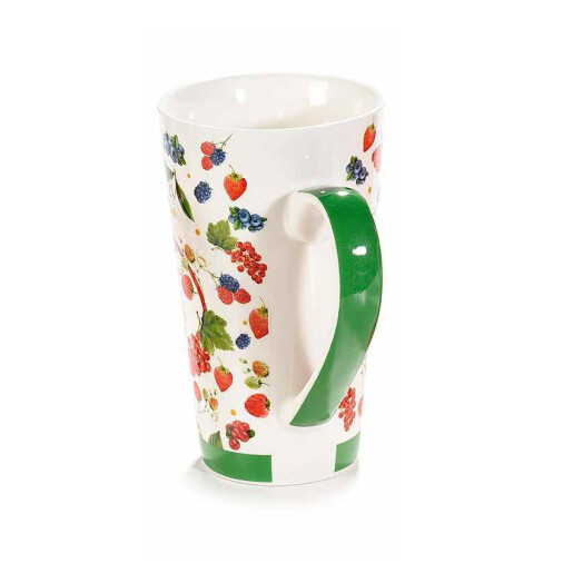 Set 8 cani portelan Fructe 9x15 cm, 500 ml