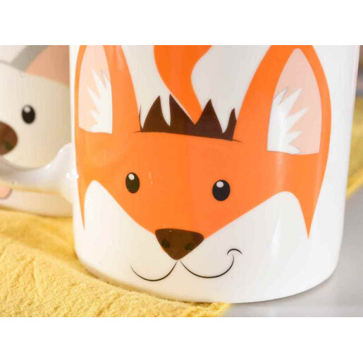 Cana portelan multicolor Vulpita Ø 8 cm x 9,5 H, 350 ml