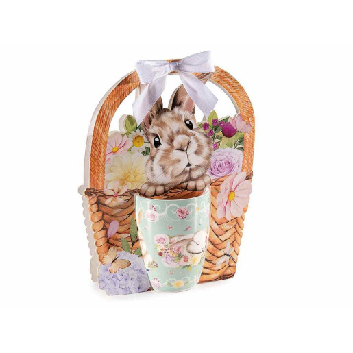 Set 8 cani Paste portelan multicolor 8x10.5 cm, 350 ml