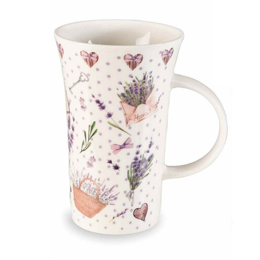 Set 2 cani portelan Lavanda 10x15 cm, 500 ml