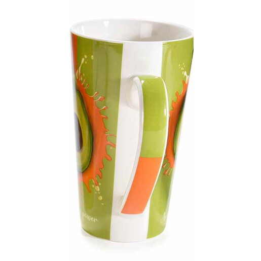 Set 8 cani portelan multicolor Fructe 9x15 cm, 500 ml
